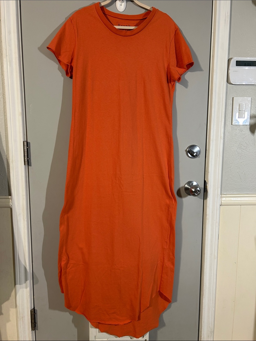 Frank & Eileen Harper Perfect Tee Crew neck maxi dress in burnt Orange